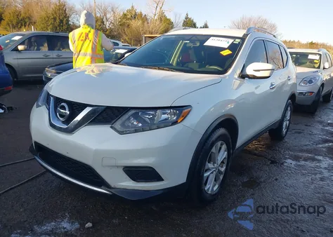 2016 Nissan Rogue Sv из США, поврежденный, VIN KNMAT2MT7GP729819